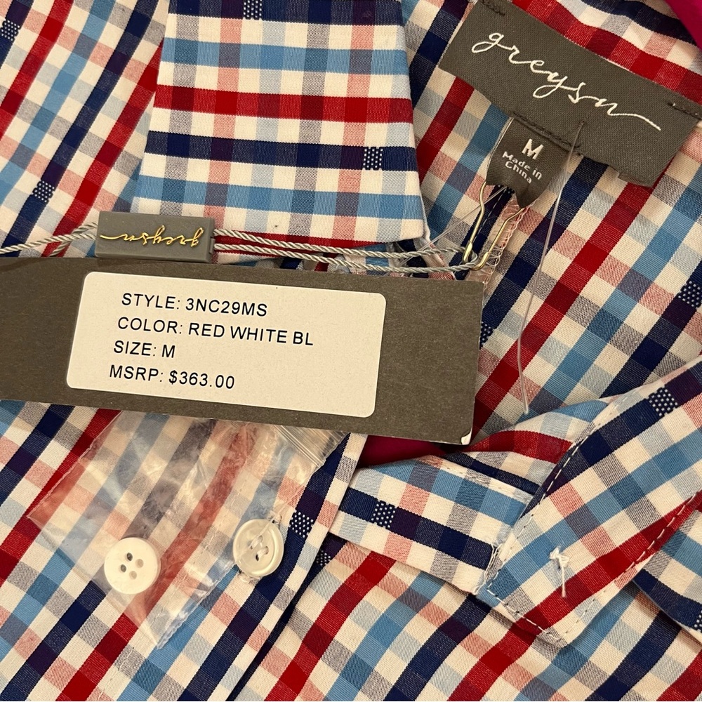 Greyson Gingham puff sleeve Peplum Feminine Western Buttondown shirt - Picture 15 of 17